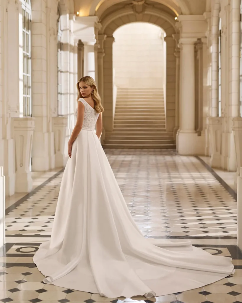 vestido de novia aire barcelona modelo basora