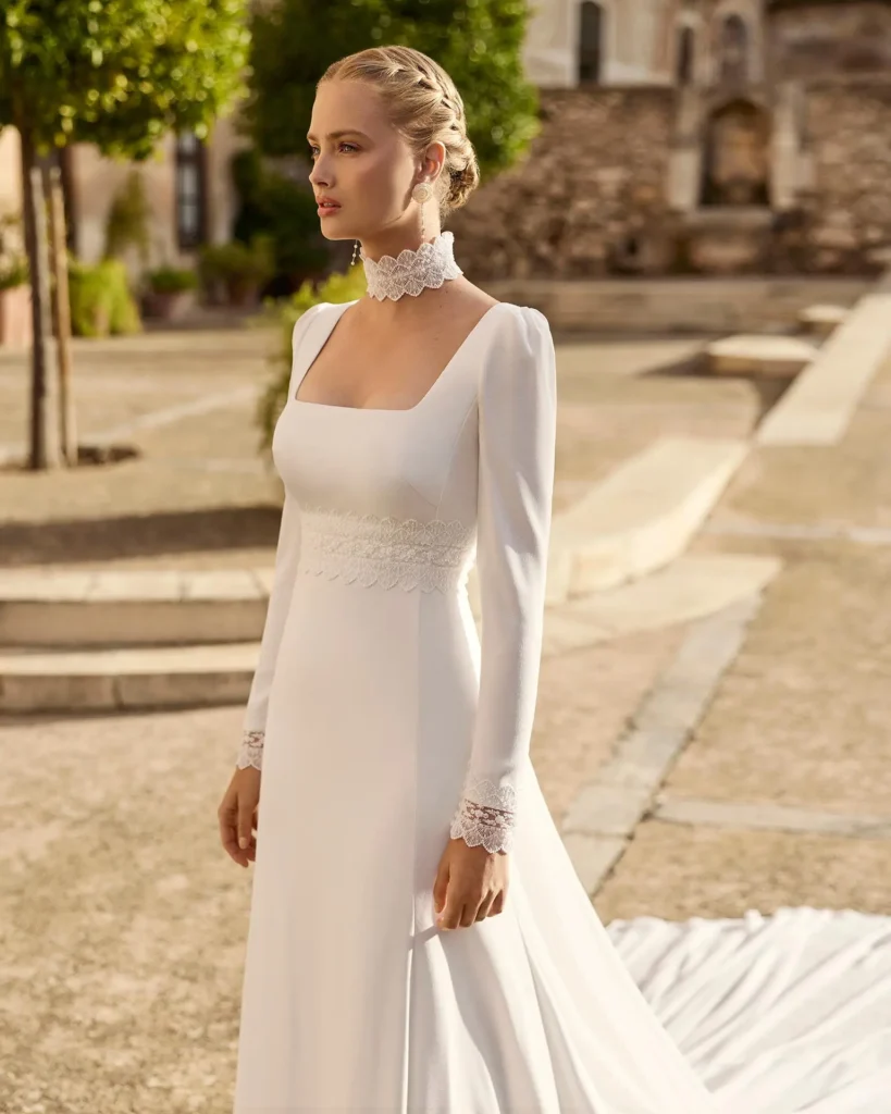 vestido de novia rosa clará modelo liber