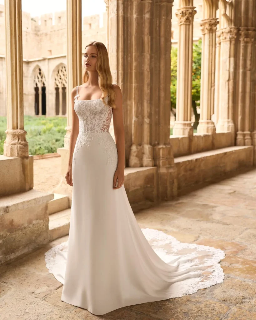 vestido de novia rosa clará modelo lilo