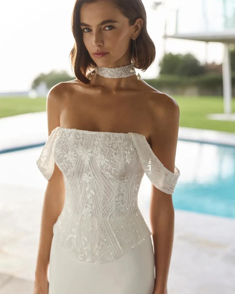vestido de novia rosa clará modelo gayle