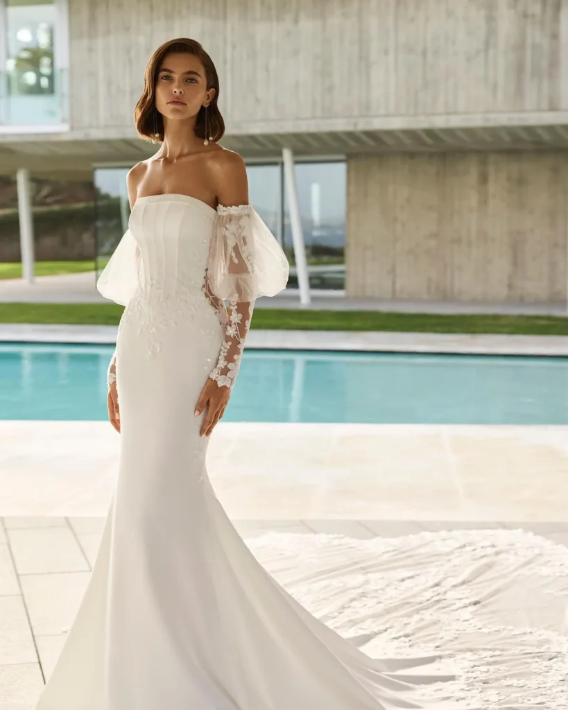vestido de novia rosa clará modelo genesis
